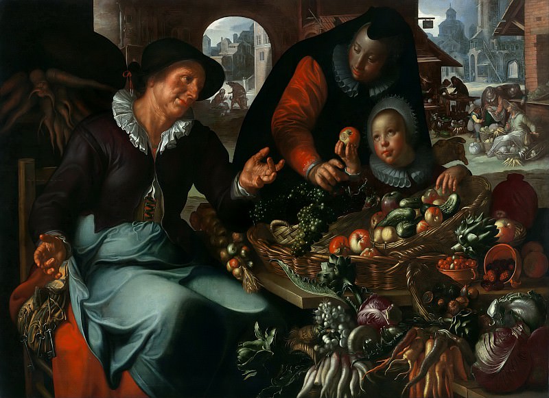 The fruit and vegetable seller, Joachim Wtewael
