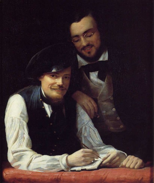 Автопортрет со своим братом Херманом, Франц Ксавьер Винтерхальтер