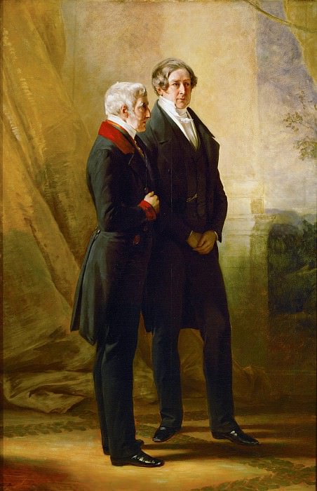 The Duke of Wellington and Sir Robert Peel, two prime ministers of Queen Victoria, Franz Xavier Winterhalter