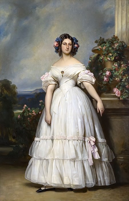 Marie-Clementine-Caroline d´Orleans, princesse de Saxe-Cobourg-Gotha , Franz Xavier Winterhalter