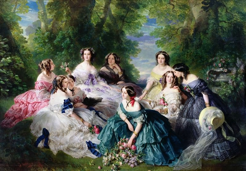 Empress Eugenie Surrounded by her Ladies in Waiting, Franz Xavier Winterhalter