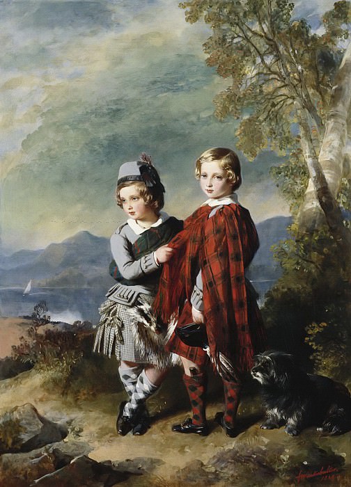 Альберт Эдуард, принц Уэльский, с принцем Альфредом, Франц Ксавьер Винтерхальтер