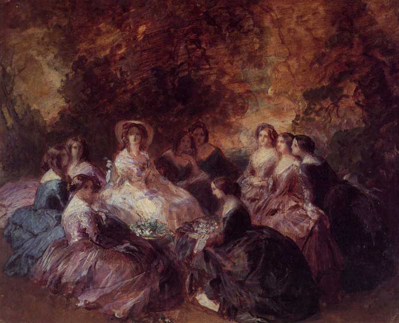 The Empress Eugenie Surrounded by her Ladies in Waiting, Franz Xavier Winterhalter
