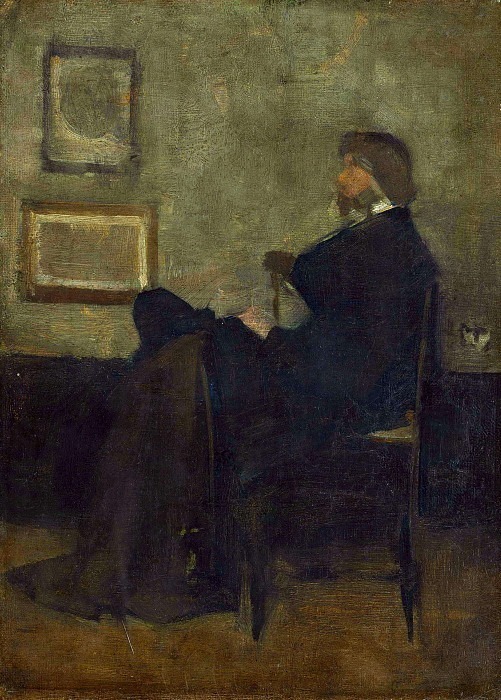 Study for ”Arrangement in Grey and Black, No. 2: Thomas Carlyle”