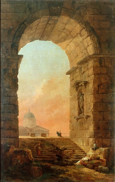 Robert, Hubert – Landscape with an Arch and The Dome of St Peters in Rome, Hermitage ~ part 14 (Hi Resolution images)