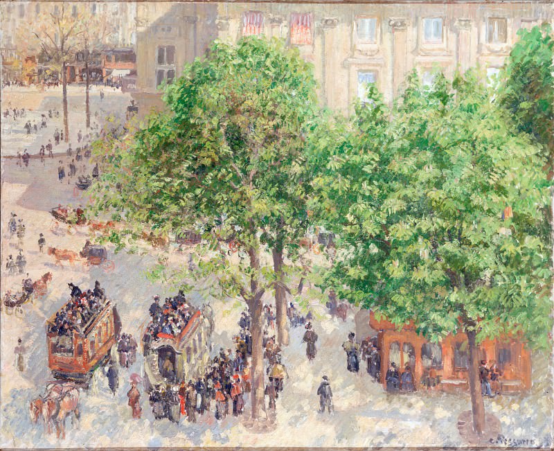 Pissarro, Camille – Place du Theatre – Francais. Spring, Hermitage ~ part 14 (Hi Resolution images)