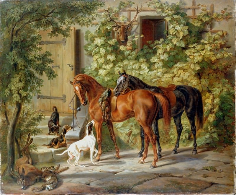 Adam, Albrecht – Horses at the Porch, Hermitage ~ part 14 (Hi Resolution images)