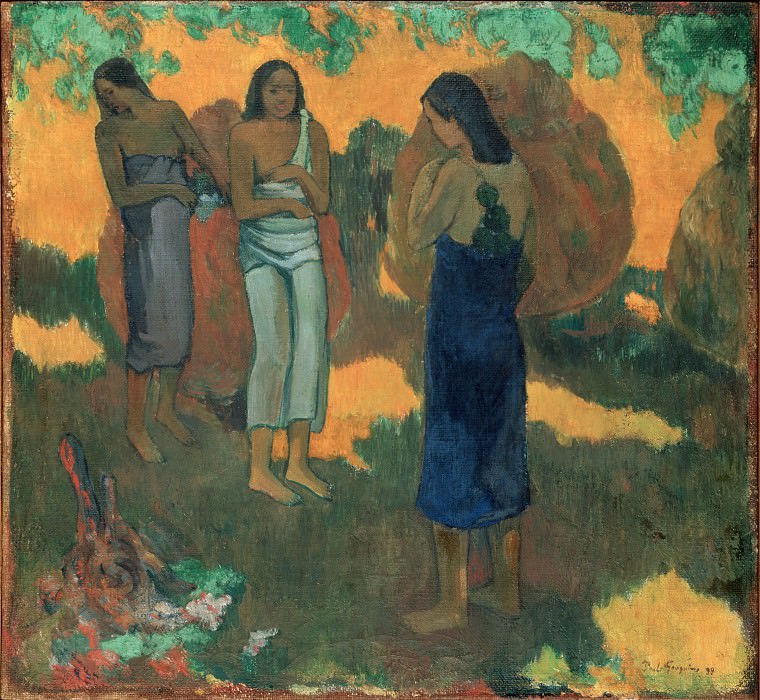 Gauguin, Paul – Three Tahitian Women Against a Yellow Background, Hermitage ~ part 14 (Hi Resolution images)