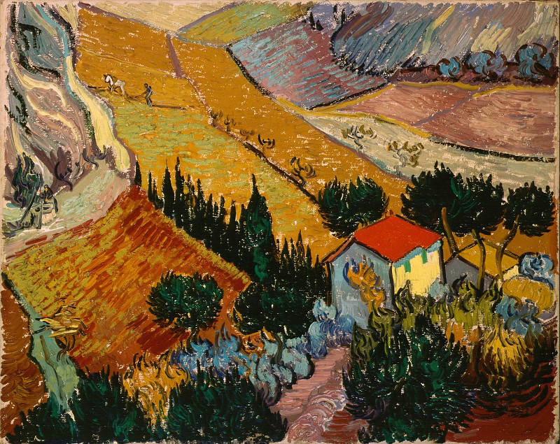 Gogh, Vincent van – Landscape with House and Ploughman, Hermitage ~ part 14 (Hi Resolution images)