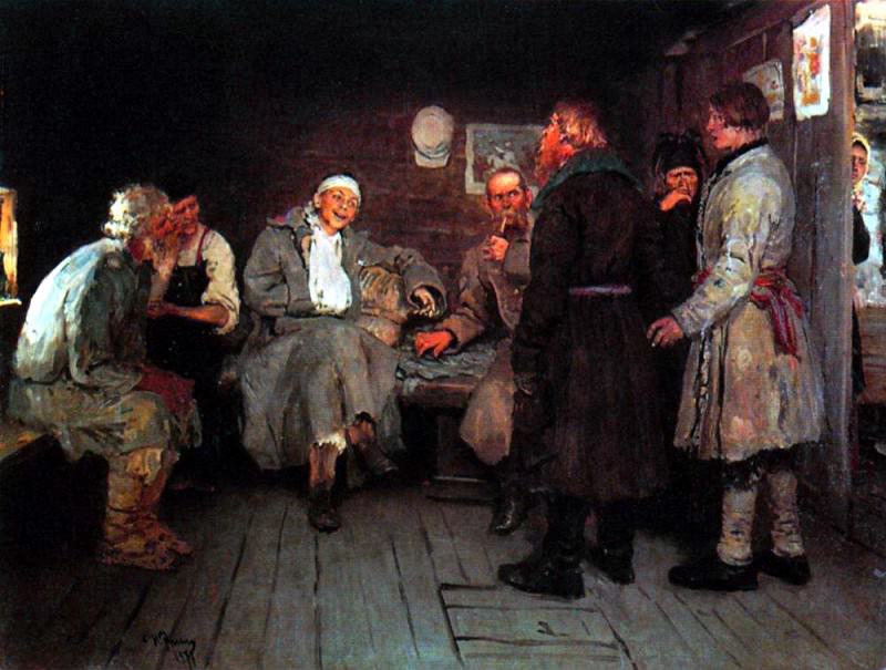Returning from the war, Ilya Repin
