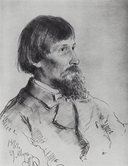 Portrait of Victor Vasnetsov, Ilya Repin