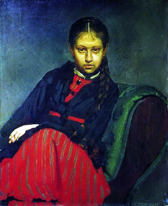 Портрет В. А. Шевцовой, впоследствии жены художника, Илья Ефимович Репин