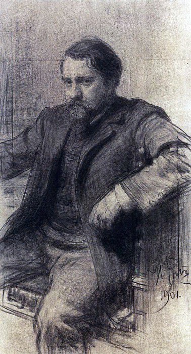 Portrait of the artist Valentin Serov, Ilya Repin