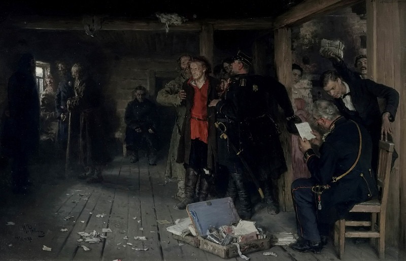 The arrest of the propagandist, Ilya Repin