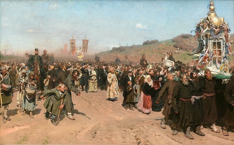 Religious procession in Kursk province, Ilya Repin