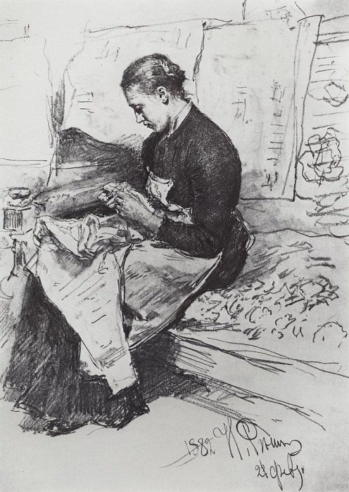 Seamstress, Ilya Repin