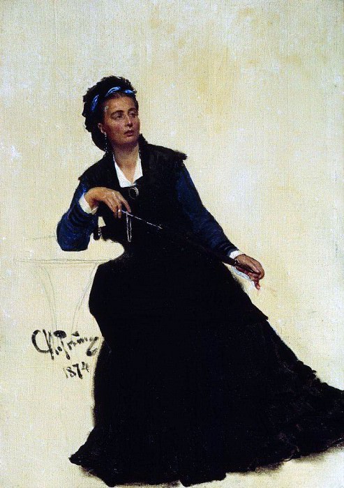 Lady playing umbrella, Ilya Repin