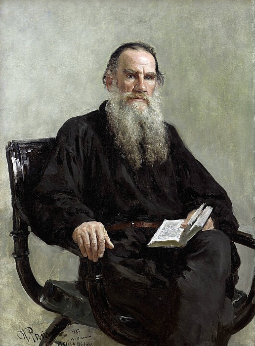 Portrait of the writer Lev Tolstoy