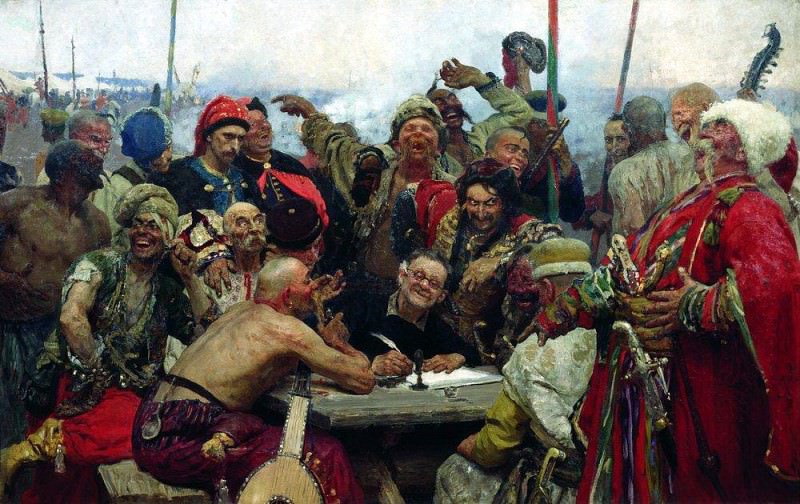 Zaporozhye Cossacks Writing a Letter to the Turkish Sultan, Ilya Repin