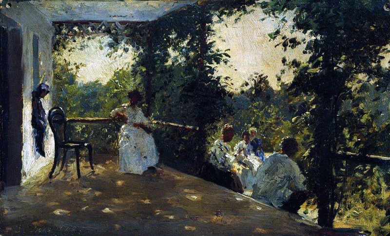On the terrace, Ilya Repin
