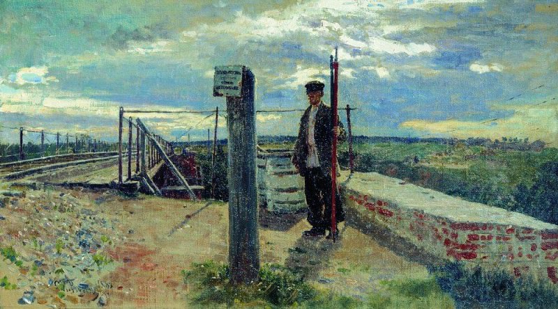 Railway guard. Hotkovo, Ilya Repin