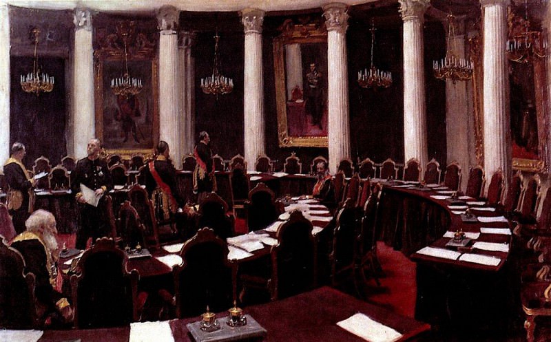 In the Hall of State-Board, Ilya Repin
