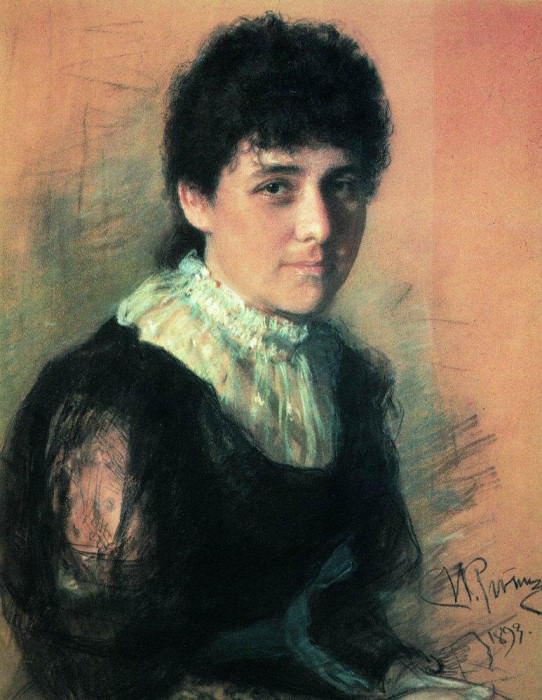Portrait of the sculptor EP Tarkhanova – Antokolsky, Ilya Repin