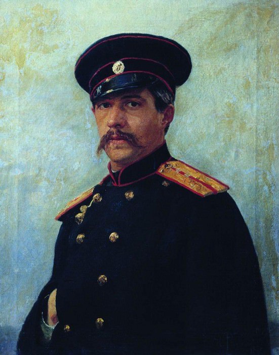Портрет военного инженера, штабс- капитана А. А. Шевцова , брата жены художника, Илья Ефимович Репин