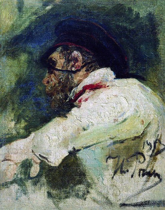 Man in white jacket, Ilya Repin