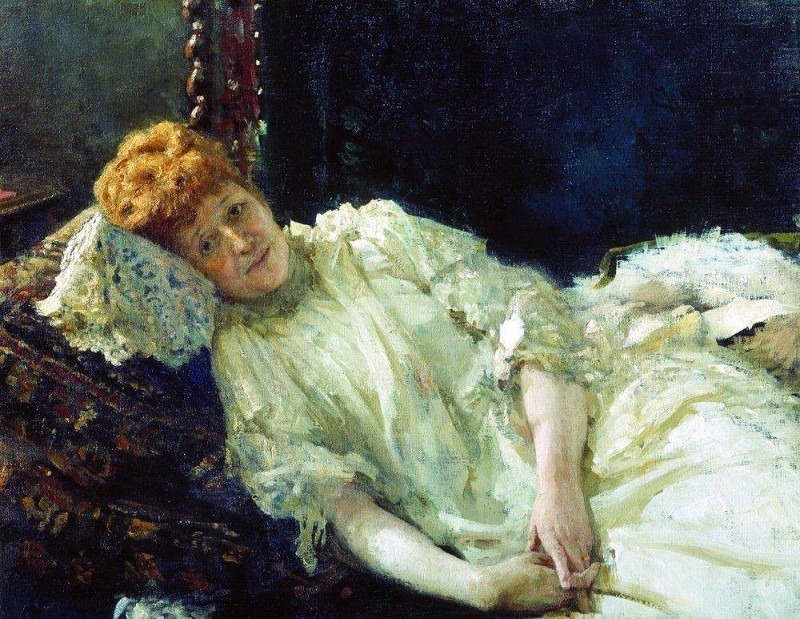 Portrait of pianist Countess Louise Mercy d’Argenteau, Ilya Repin