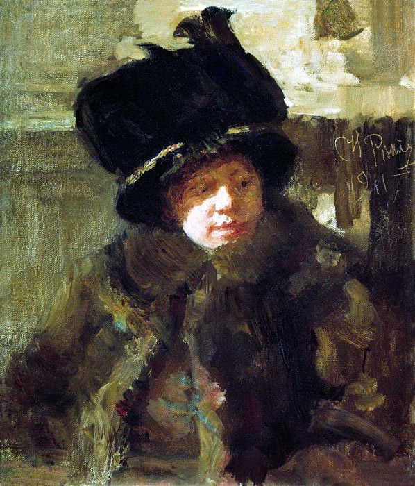 Портрет писательницы Наталии Борисовны Нордман- Северовой, жены художника, Илья Ефимович Репин
