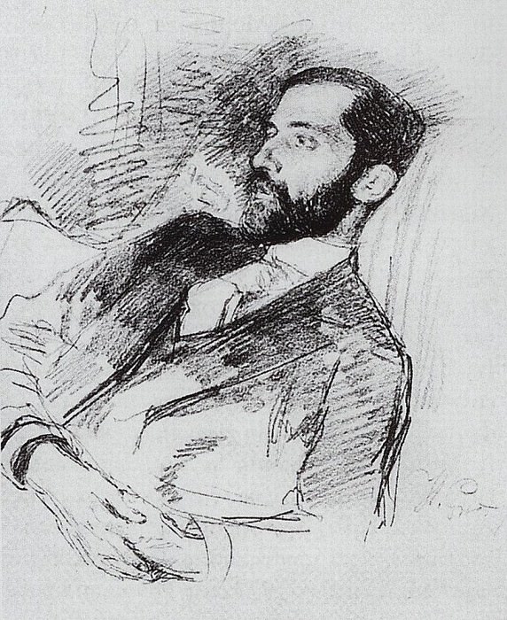 Portrait of Dmitry Merezhkovsky. Circa, Ilya Repin