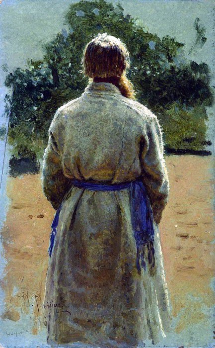 Sergeant, from the back, lit by the sun, Ilya Repin