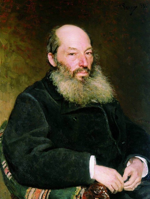 Portrait of Afanasy Fet , Ilya Repin