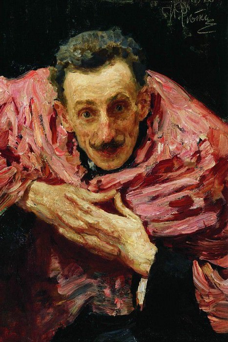 Portrait of an actor, playwright and director VD Ratov , Ilya Repin