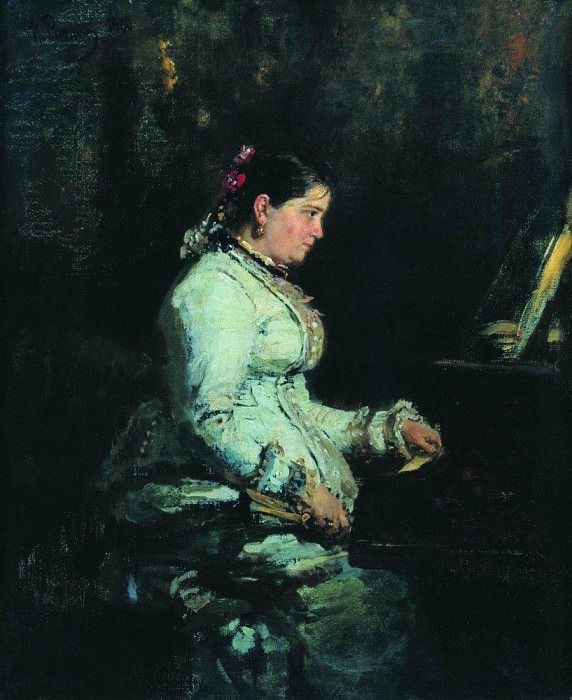 For piano. Portrait of SV Tarnovskaya, Ilya Repin
