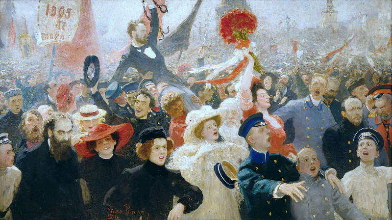 Manifestation. October 17, 1905, Ilya Repin