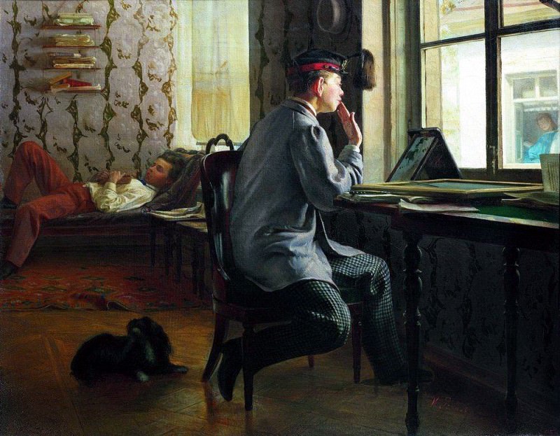 Preparation for the exam, Ilya Repin