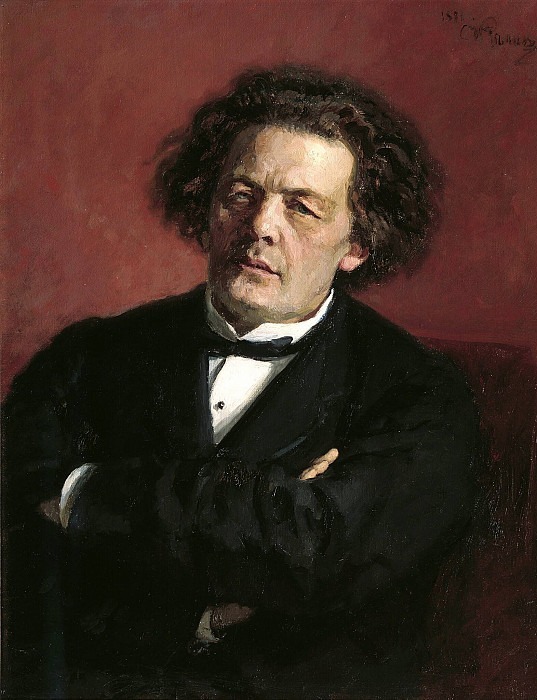 Portrait of the pianist, conductor and composer A.G. Rubinstein 