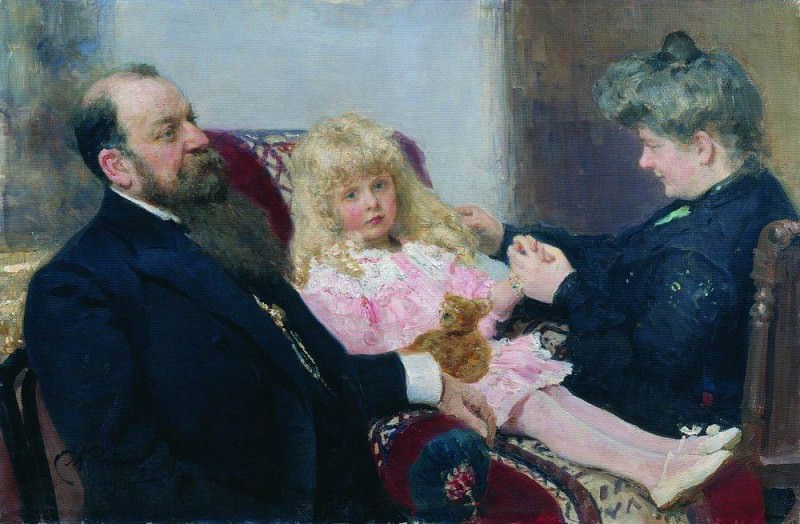 Family Portrait Delarov, Ilya Repin