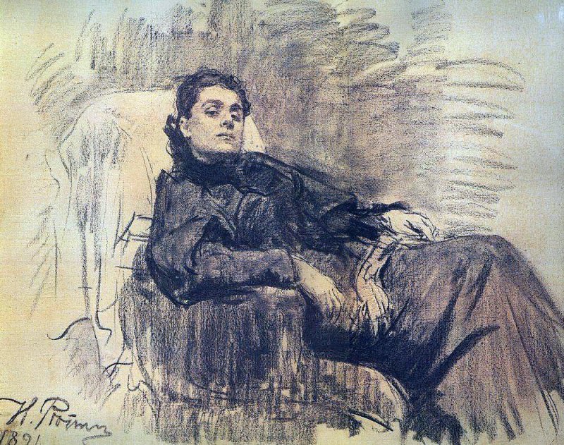 Portrait of the actress Eleonora Duse, Ilya Repin