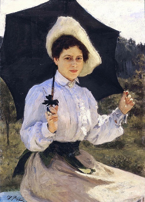 In the sun. Portrait of N.I. Repina, the artist’s daughter, Ilya Repin