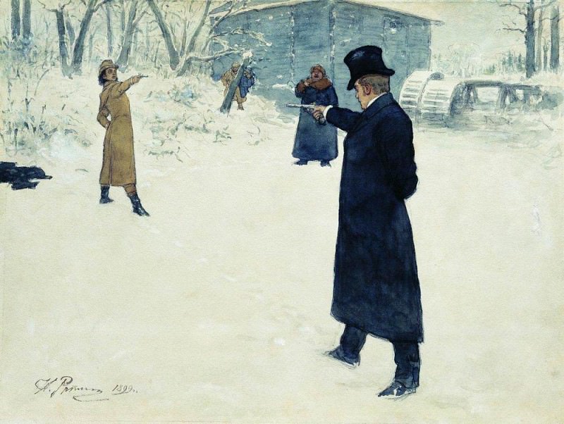 Duel between Onegin and Lensky, Ilya Repin