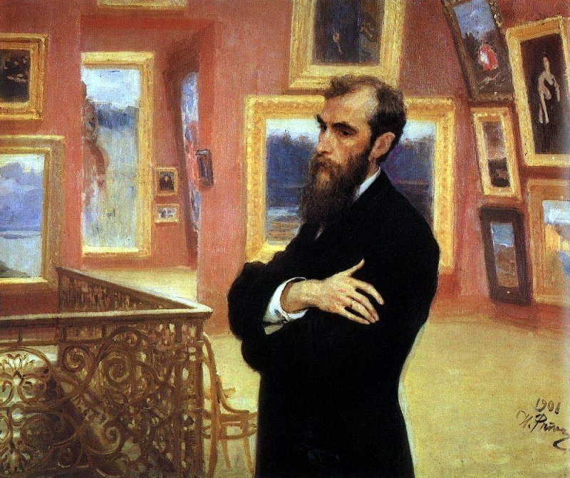 Portrait of Pavel Tretyakov, Ilya Repin