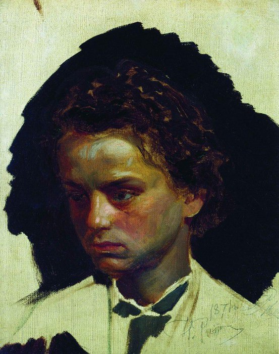 Портрет скульптора И. Я. Гинцбург в молодости, Илья Ефимович Репин