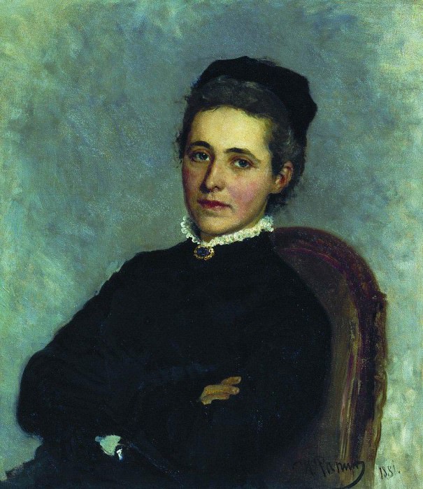 Portrait of Julia Bogdanovna Reiman, born Krause, wife of Dr. AH Reiman, Ilya Repin