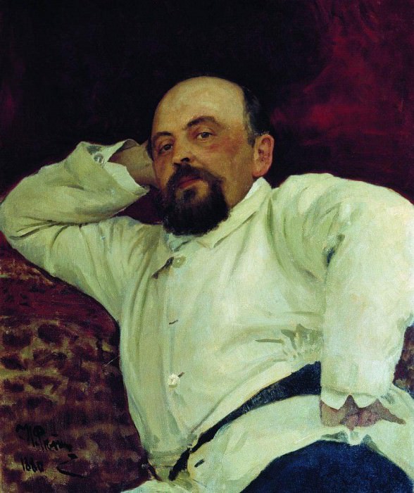 Portrait of S. Mamontov, Ilya Repin