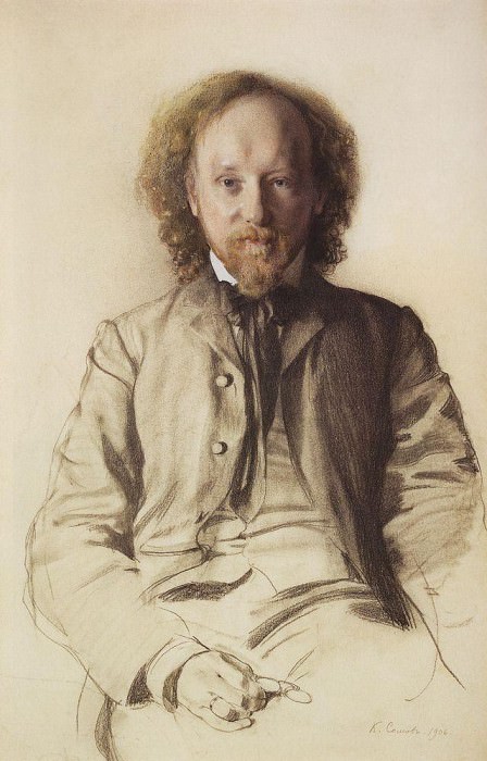 Portrait of the writer and poet V.I. Ivanov, Konstantin Andreevich Somov