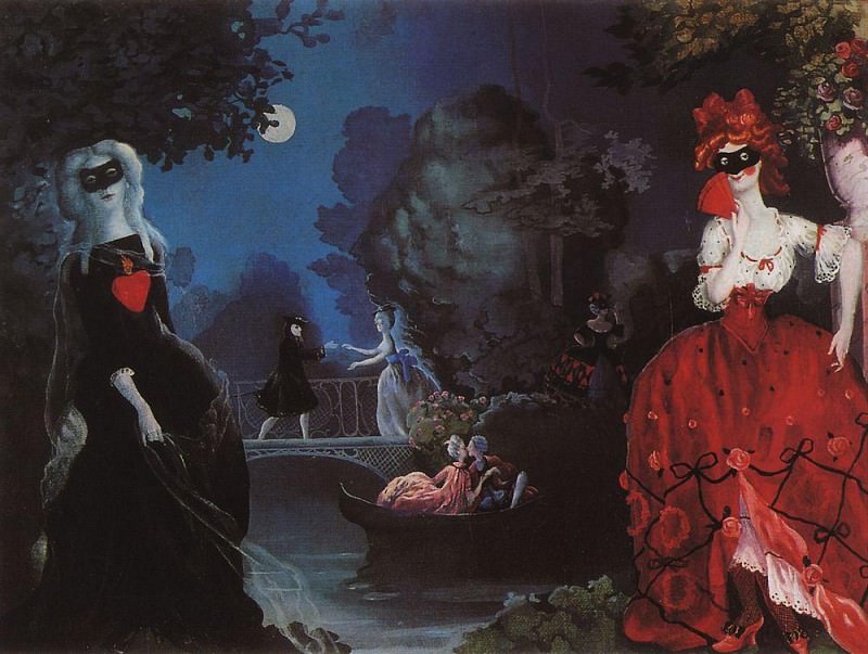 Masquerade. 1930s, Konstantin Andreevich Somov
