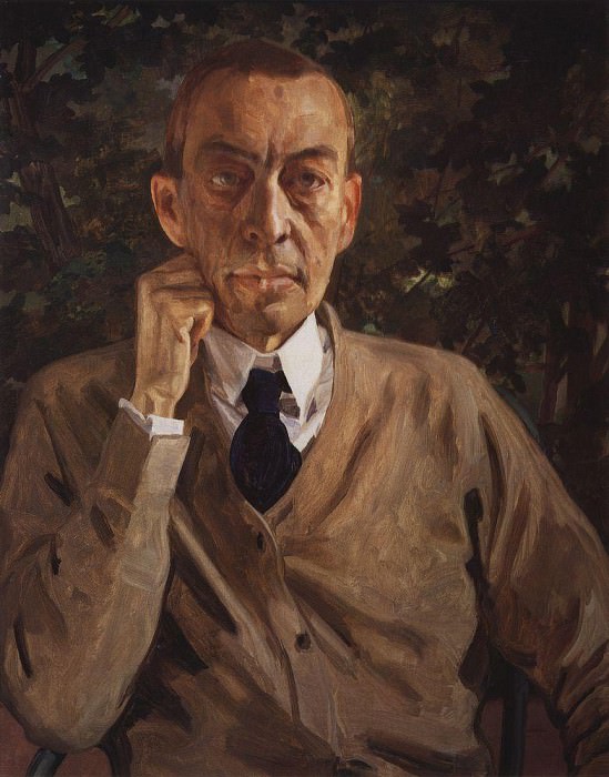 Portrait of S. V. Rachmaninov, Konstantin Andreevich Somov